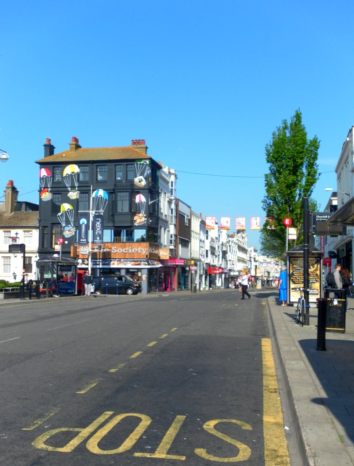 Westward view along Western Road, Brighton (from outside Churchill Square) (June 2013) (2)