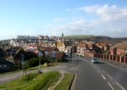 Westward view from Marine Drive, Rottingdean (March 2007)