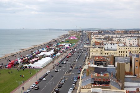 Westward view along Kingsway and across Hove (May 2019, seen from Embassy Court) (4)