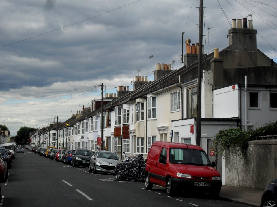 Westward view along Livingstone Road, Hove (August 2010)