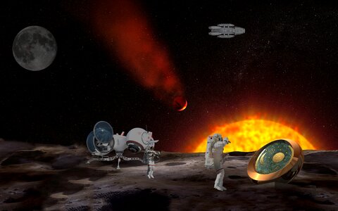 Spaceship star space travel
