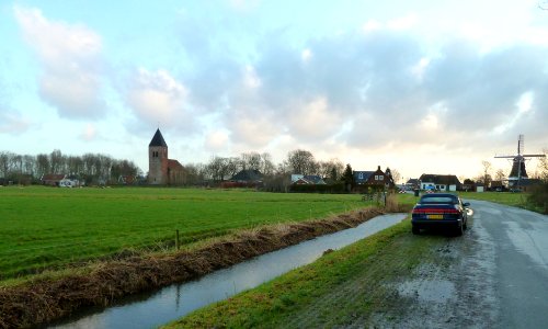 Westerwijtwerd - silhouet vanaf Dorpsweg