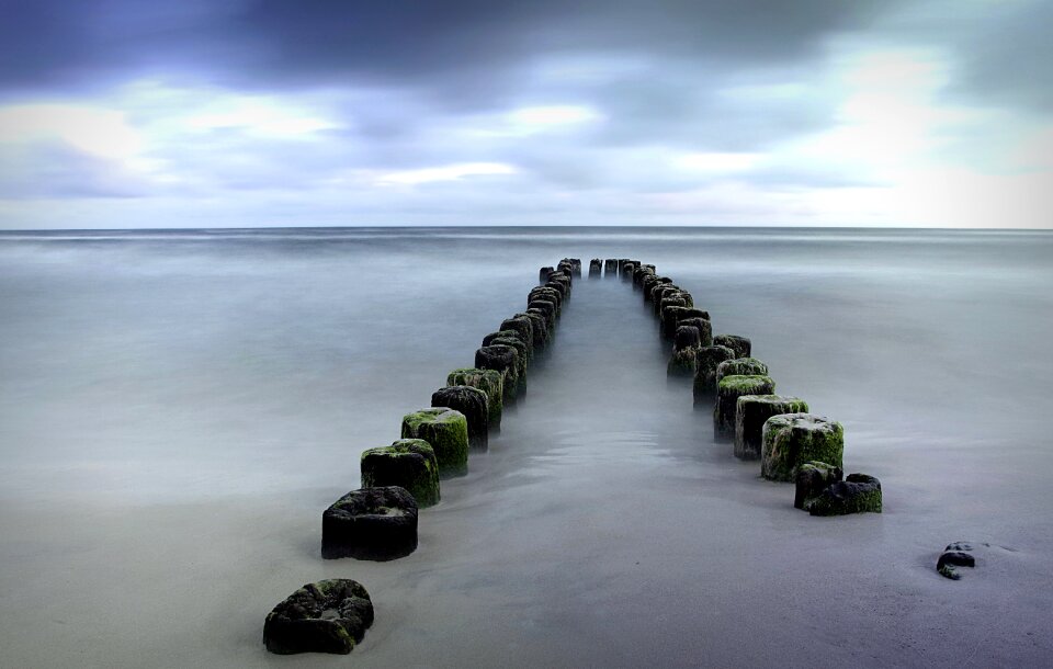 The coast sky the baltic sea