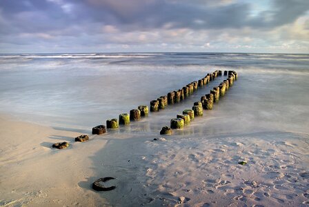 The coast sky the baltic sea photo