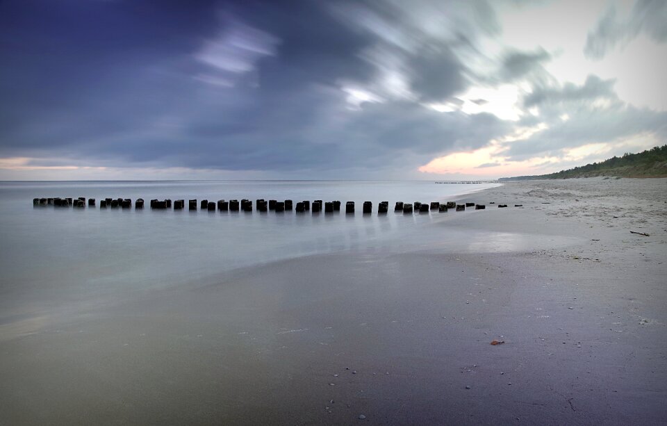 The coast sky the baltic sea