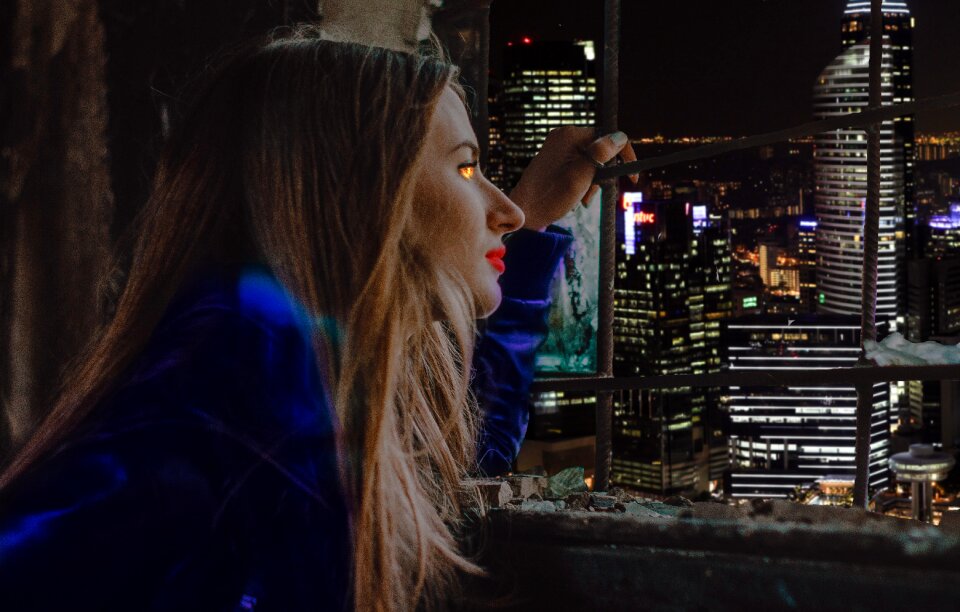 Night night city fantasy