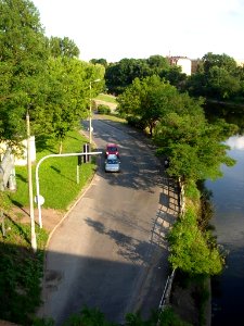 Widok z mostu kolejowego na ul Unii Lubelskiej