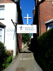 Whyteleafe Free Church, Godstone Road, Whyteleafe (April 2013) (Entrance)