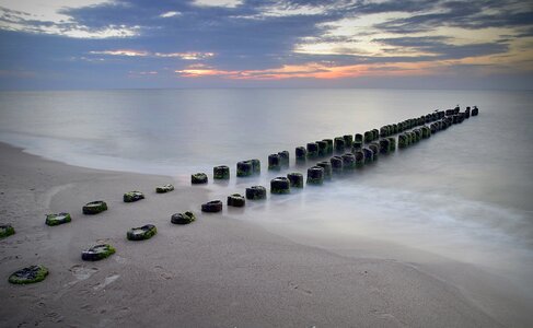 The coast sky the baltic sea photo