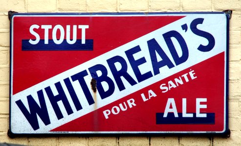 Whitebreads Stout Ale, emaille reclamebord, Bier Reclamemuseum, pic1