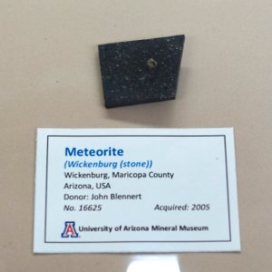 Wickenburg (stone) meteorite, Arizona - University of Arizona Mineral Museum - University of Arizona - Tucson, AZ - DSC08460