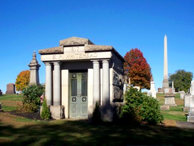 Whitehead (S. P.) Mausoleum, Brush Creek Cemetery, 2015-10-26, 01