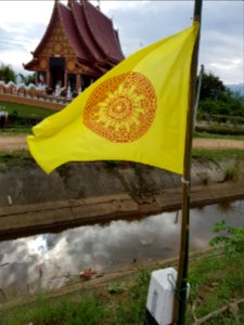 Wheel of Law Flag - Wat Hiranyawat - Chiang Rai - 2017-01-02 - 003
