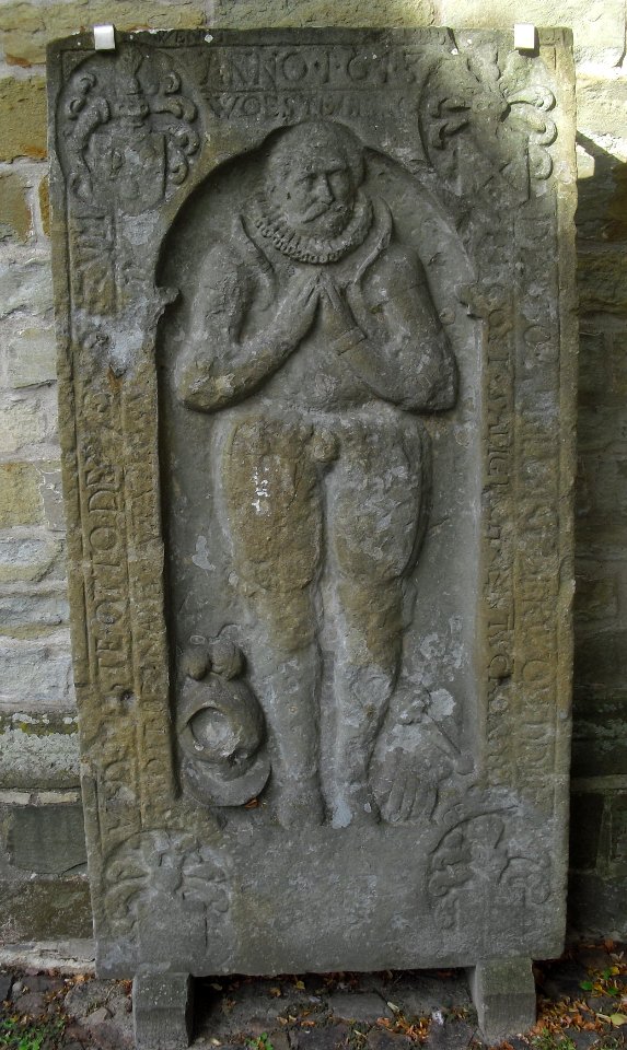 Wiedenbrück - St. Aegidius - Grabplatte Otto de Wendt zum Wöstebrink