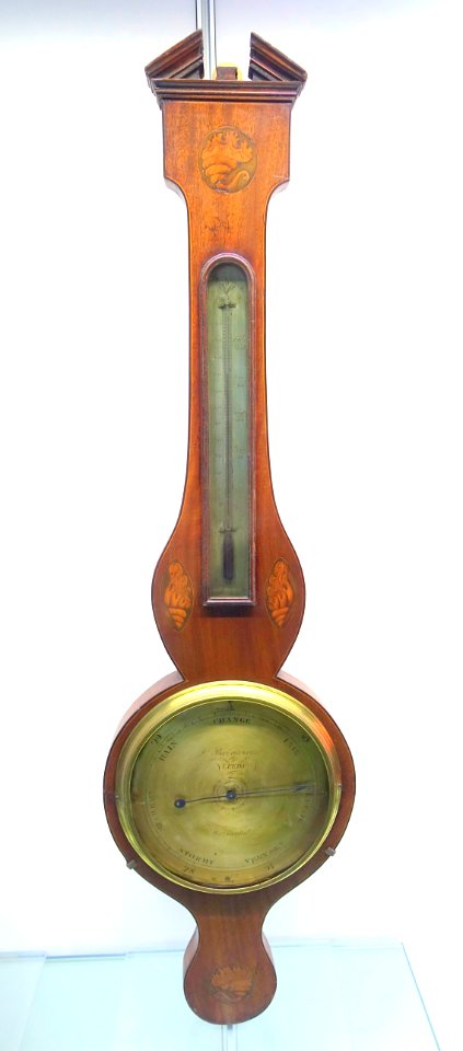 Wheel Barometer, also known as Banjo Barometer, Barnasconi, Leeds, c. 1810 - Museum of Science and Industry (Chicago) - DSC06346