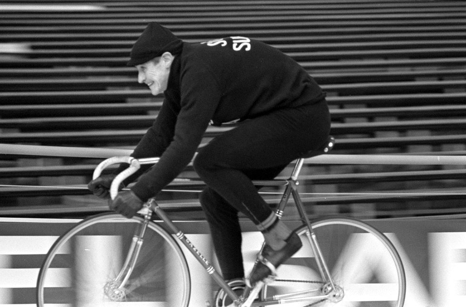 Wielerzesdaagse in de RAI, Peter Post in aktie, Bestanddeelnr 919-8617