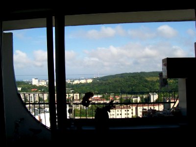 Widok z wieżowca przy ulicy Leśna Góra