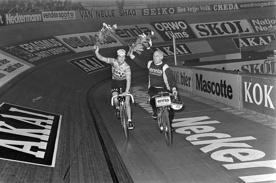 Wielerzesdaagse in Ahoy, Rotterdam momenten tijdens GP, Bestanddeelnr 928-3777