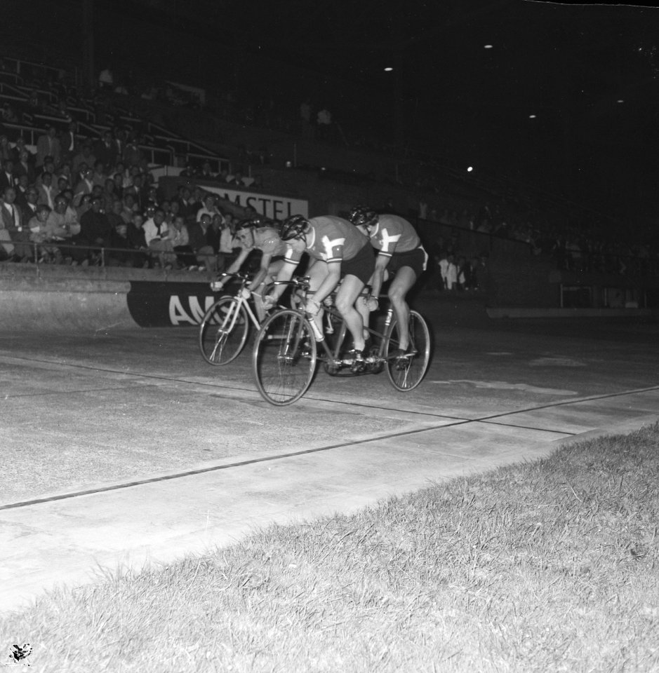 Wielrennen Nederland tegen Denemarken. Tandem, Bestanddeelnr 920-5911