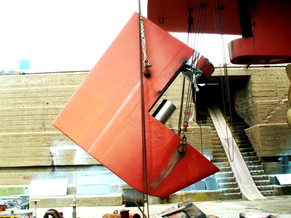Wielinge Rudder in Drydock p6, Antwerp, Belgium