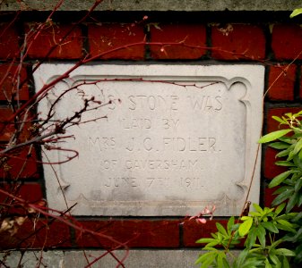 West Memorial Hall extension foundation stone