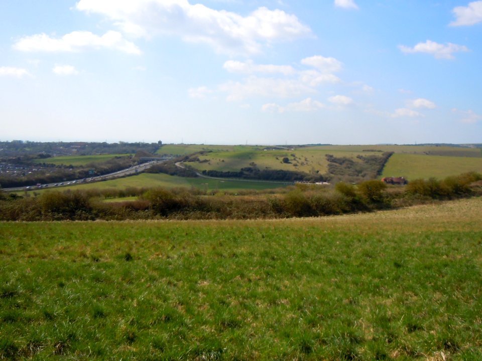 West Hove Golf Club seen from Slopes of Round Hill, above Hangleton (April 2015) (1)