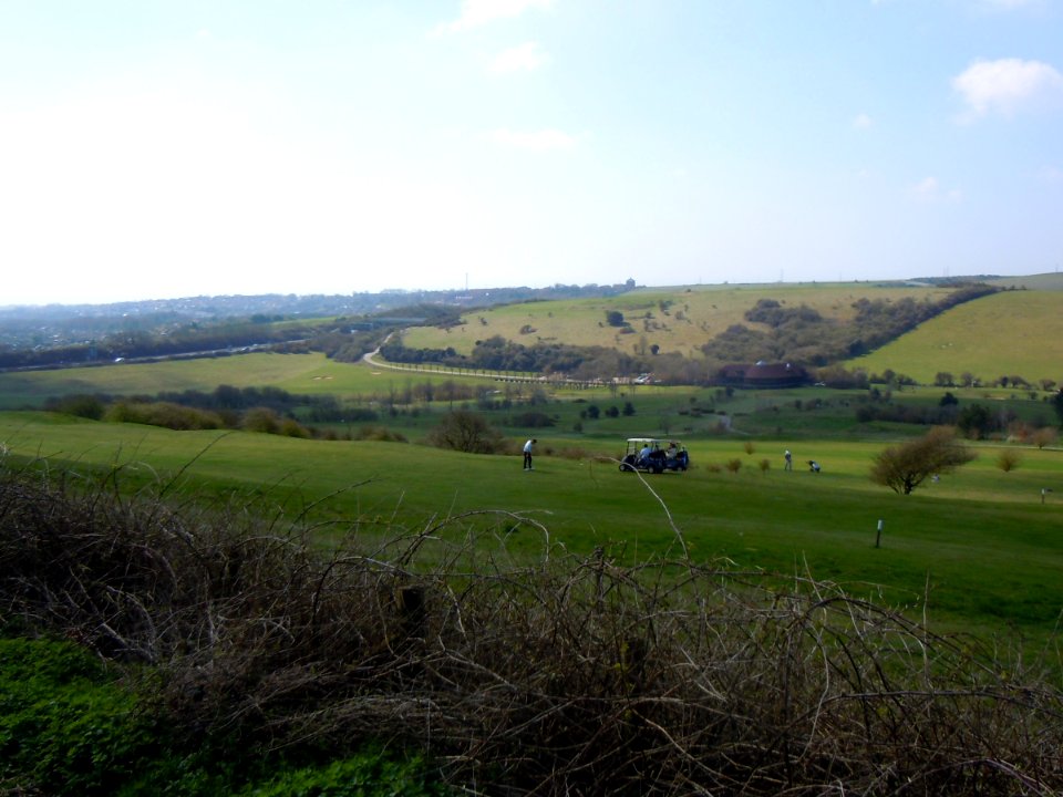 West Hove Golf Club seen from Slopes of Round Hill, above Hangleton (April 2015) (5)