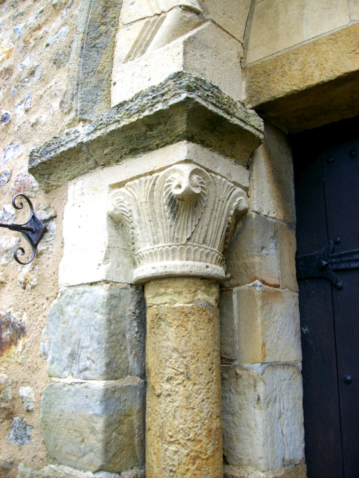 West door, St Mary, Shipley, capital 1