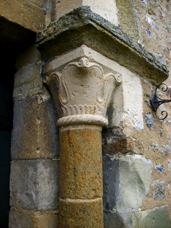 West door, St Mary, Shipley, capital 2