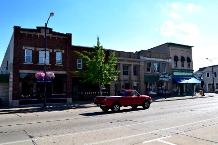 West end of the Main Avenue Historic District, De Pere, WI
