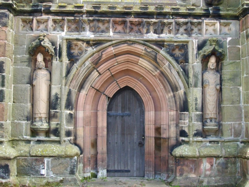 West door, St Chad, Wybunbury