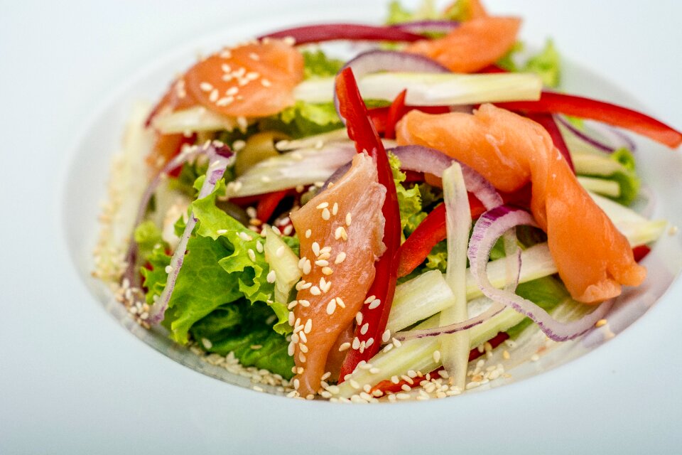 Salad restaurant plate