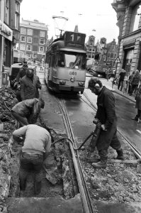 Werkzaamheden in Leidsestraat in Amsterdam, Bestanddeelnr 930-7606