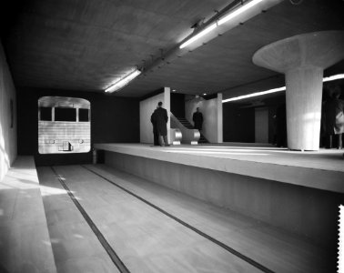 Werkzaamheden metrobouw te Rotterdam, metrostation op ware grootte in Rotterdam, Bestanddeelnr 912-1221