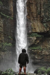Indonesian waterfall fog