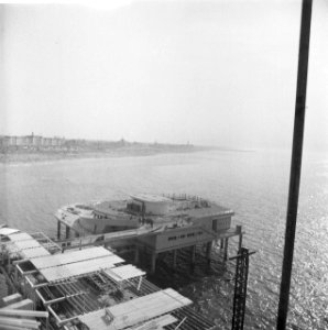 Werkzaamheden pier te Scheveningen Overzicht terrein, Bestanddeelnr 912-3414
