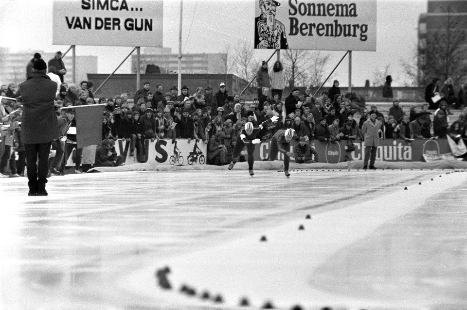 Wereldkampioenschappen schaatsen dames in Heerenveen nr. Sigrid Sundby in actie, Bestanddeelnr 925-4403