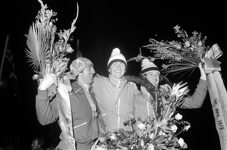 Wereldkampioenschappen schaatsen in Heerenveen eindhuldiging v.l.n.r. Stensen, , Bestanddeelnr 928-4395