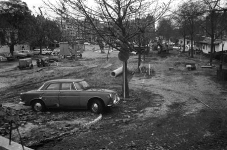 Werkzaamheden op het Amstelveld in Amsterdam het plein wordt heringericht en au, Bestanddeelnr 926-8093