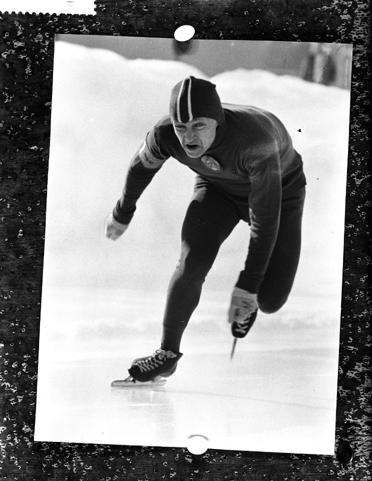 Wereldkampioenschappen schaatsen heren allround in Davos. Boris Stenin (Sovjet-U, Bestanddeelnr 911-0173