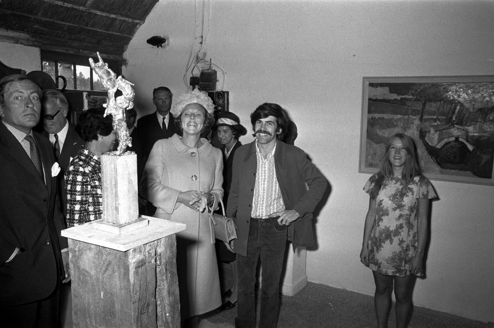 Werkbezoek Beatrix en Claus aan provincie Utrecht, Beatri en Claus bij Gabriel e, Bestanddeelnr 925-8226