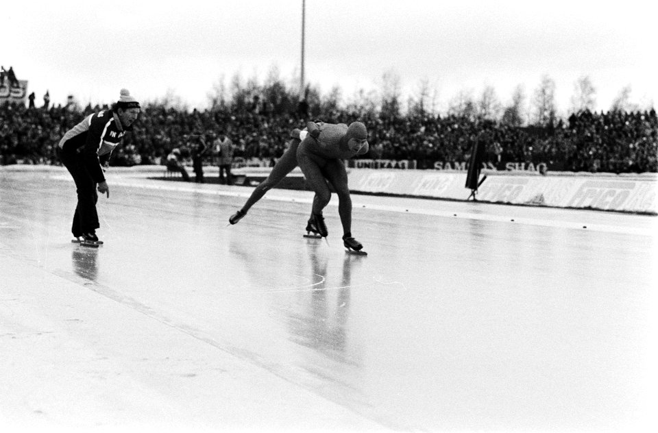 Wereldkampioenschappen schaatsen heren allround in Heerenveen. Coach Egbert van , Bestanddeelnr 930-6983