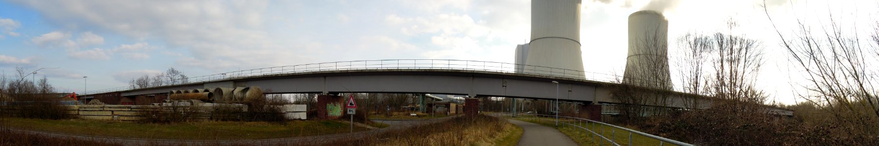 Werkbahnbrücke Böhlen-Lippendorf im März 2018