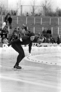 Wereldkampioenschappen schaatsen dames allround in Den Haag. Joke van Rijssel in, Bestanddeelnr 930-1067