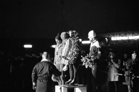 Wereldkampioenschappen schaatsen heren allround in Oslo. Ceremonie protocolair. , Bestanddeelnr 920-0631