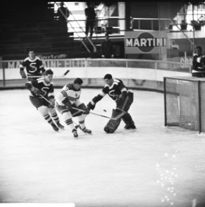 Wereldkampioenschappen ijshockey C-landen in Genève Nederland tegen Joegoslavië, Bestanddeelnr 912-1825