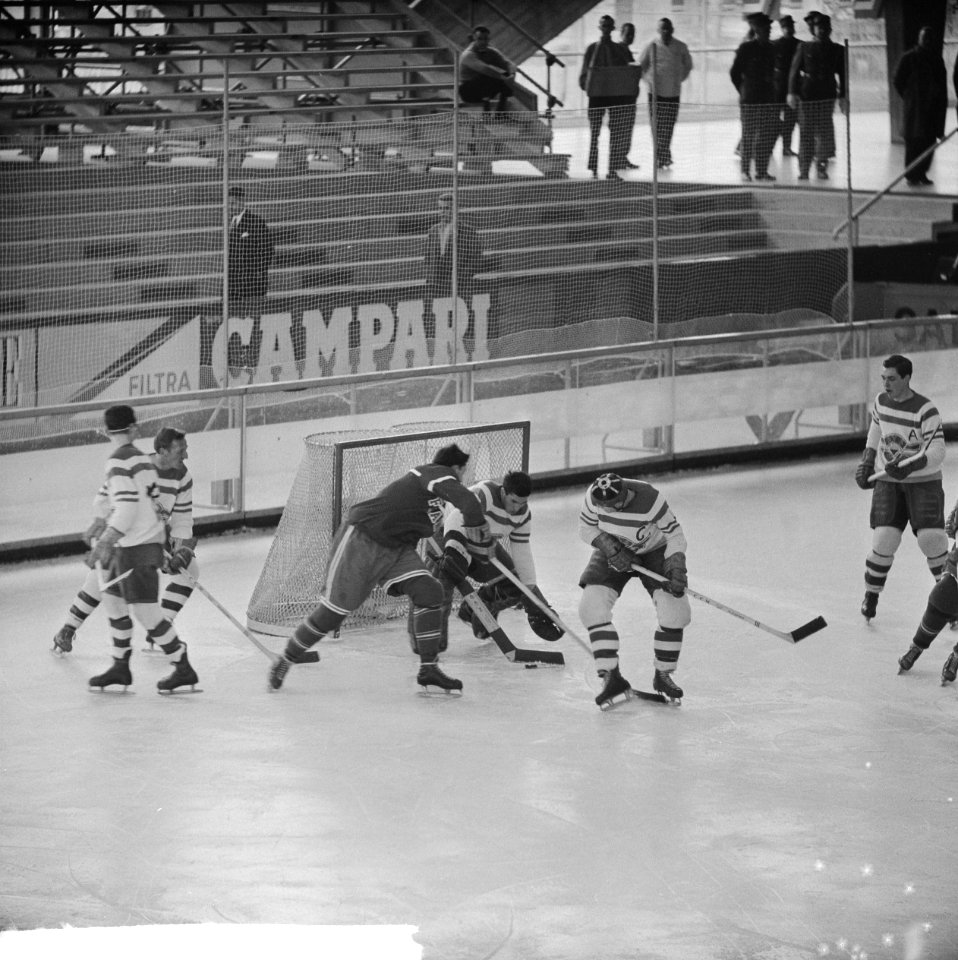 Wereldkampioenschappen ijshockey C-landen in Genève Nederland tegen Frankrijk, Bestanddeelnr 912-1827
