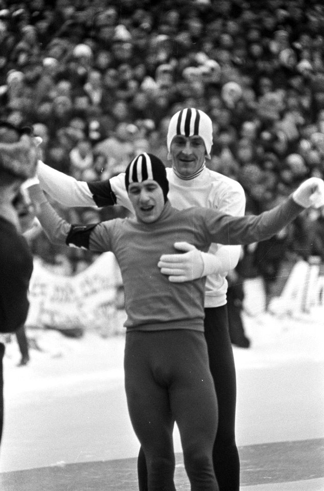 Wereldkampioenschappen schaatsen heren allround in Oslo. Kees Verkerk en Fred An, Bestanddeelnr 920-0626
