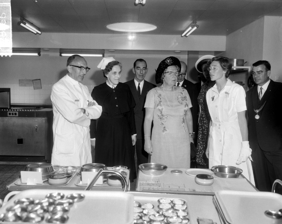 Werkbezoek van koningin aan de stad Groningen de koningin tijdens de rondgang d, Bestanddeelnr 917-8866