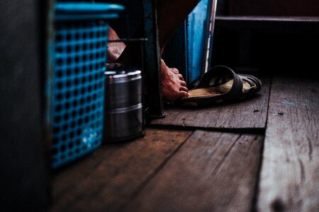 Laundry basket slippers
